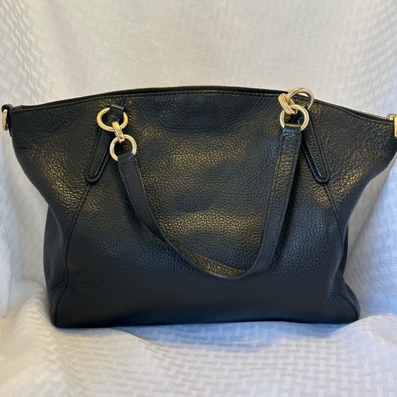 πππCoach Beautiful Black Leather Bag Approx 12β Wide & approx 7β tall. - Picture 8 of 13